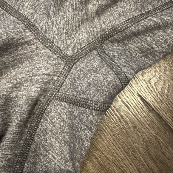 Lululemon Wunder Under Crop Leggings Heathered Slate Gray Mid Rise Size 4 Yoga - Picture 5 of 10